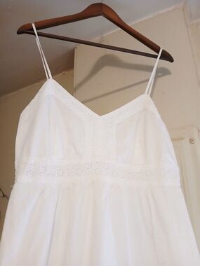 Banana Republic White Eyelet Maxi Dress